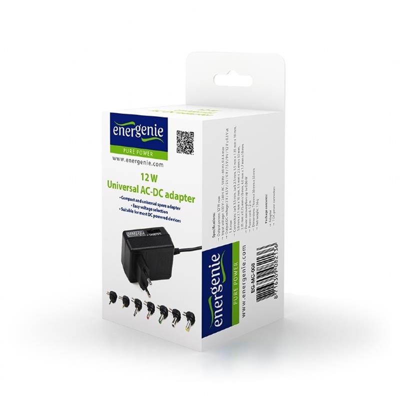 Universele AC DC adapter 12 W