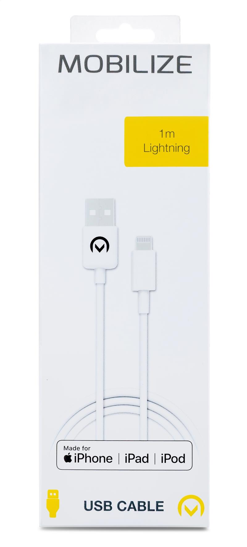 Mobilize Cable USB to Apple MFi Lightning 1m 12W White