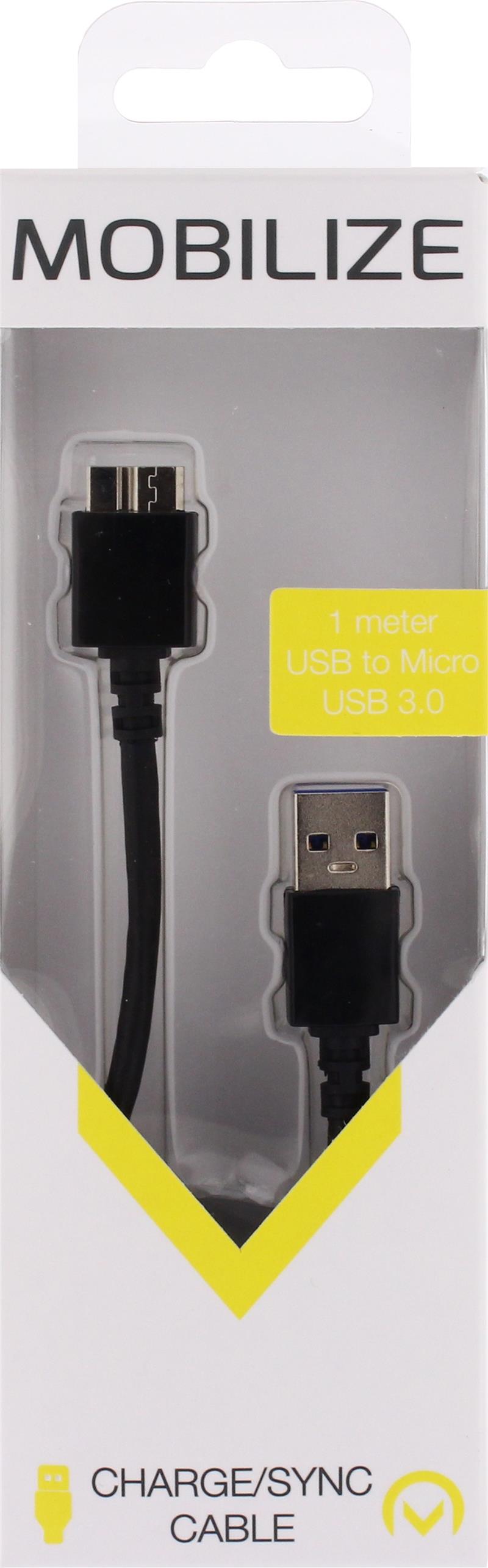 Mobilize Cable USB to Micro USB 3 0 1m Black