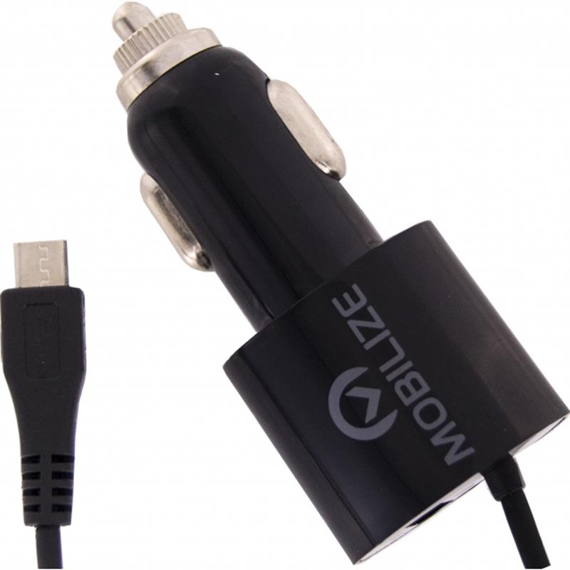 Mobilize Car Charger Micro USB USB 4 2A 20W Black