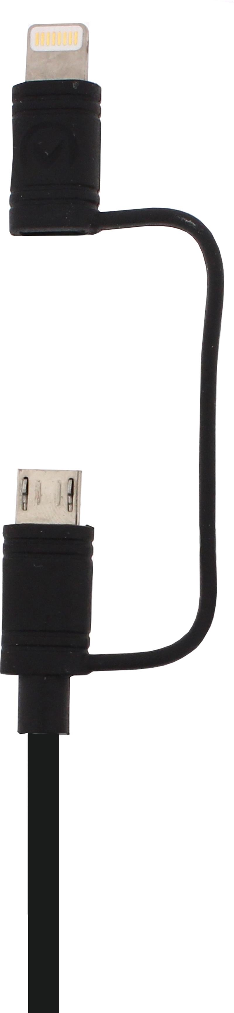 Mobilize 2in1 Cable USB to Apple MFi Lightning or Micro USB 1 5m Black