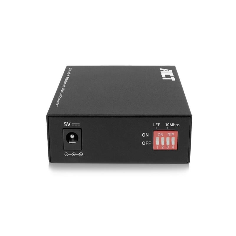 ACT AC4451 netwerk media converter 1000 Mbit/s Multimode, Single-mode Zwart