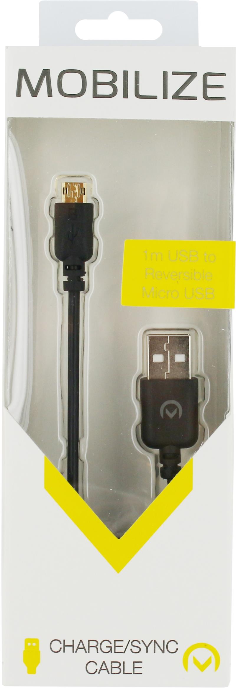 Mobilize Cable USB to Micro USB 1m 12W Black