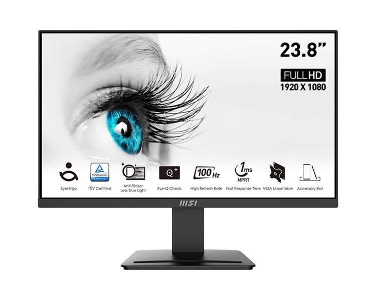 MSI Pro MP2412 computer monitor 60,5 cm (23.8"") 1920 x 1080 Pixels Full HD Zwart