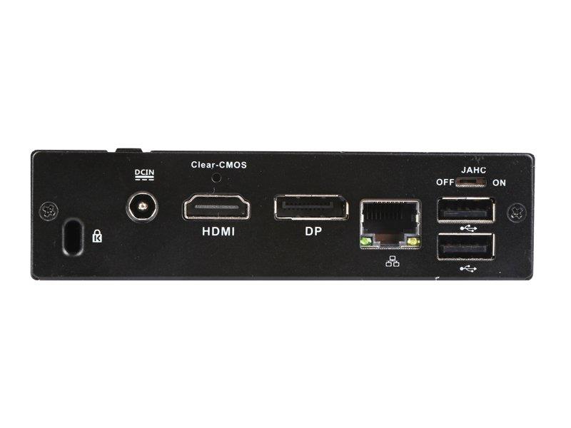 Giada MiniPC barebone VM23 Intel Celeron Quad Core N3450 HD Graphics 550 4 GB DDR3-L on-board 32 GB EMMC 1x mSata 1x GB Lan M 2 slot for WiFi 2 x USB2