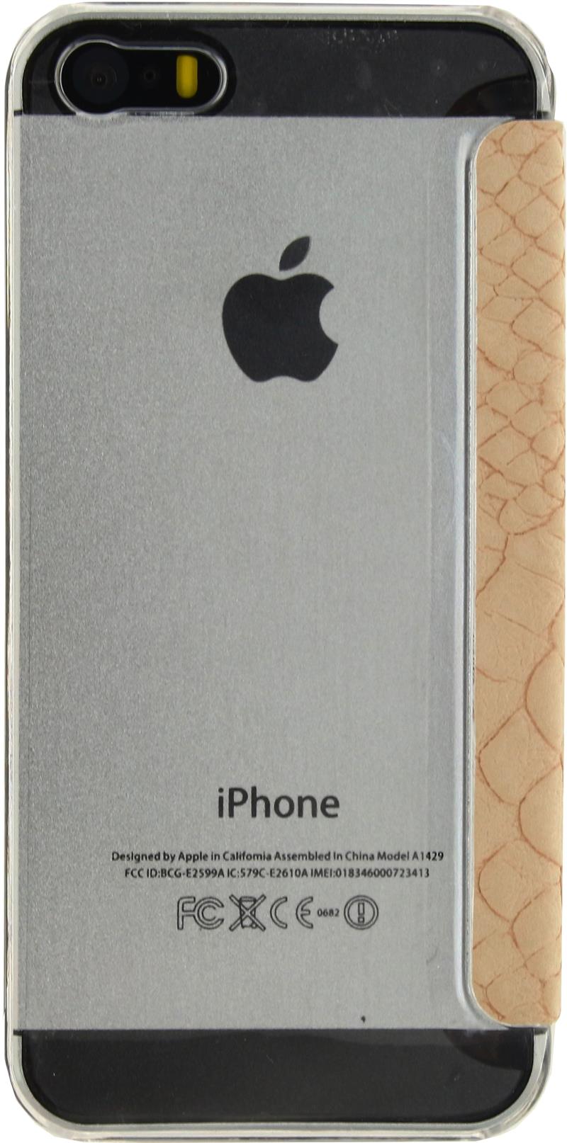 Mobilize Slim Booklet Apple iPhone 5 5S SE Soft Snake Creamy Rose