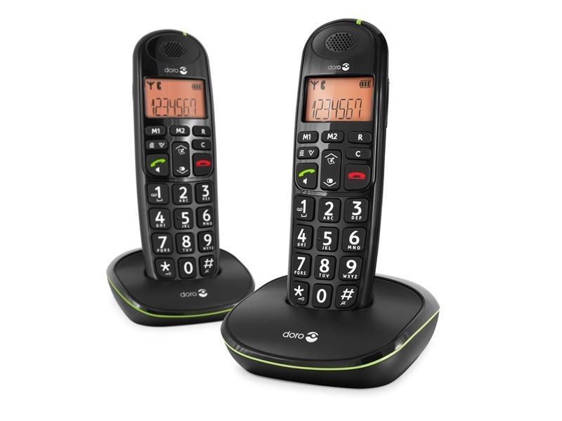 Doro PhoneEasy 100w Duo Dect Black