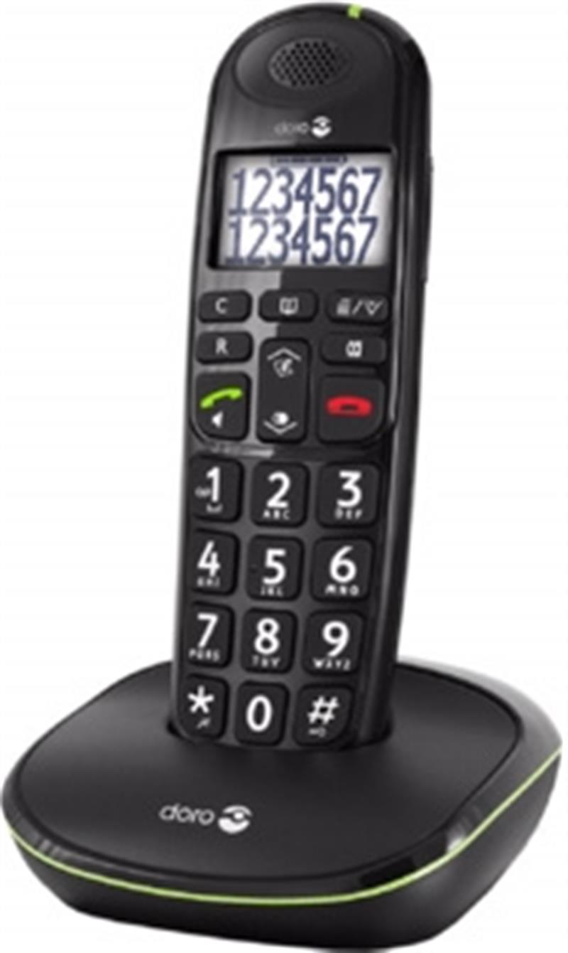 Doro PhoneEasy 110 DECT-telefoon Zwart Nummerherkenning