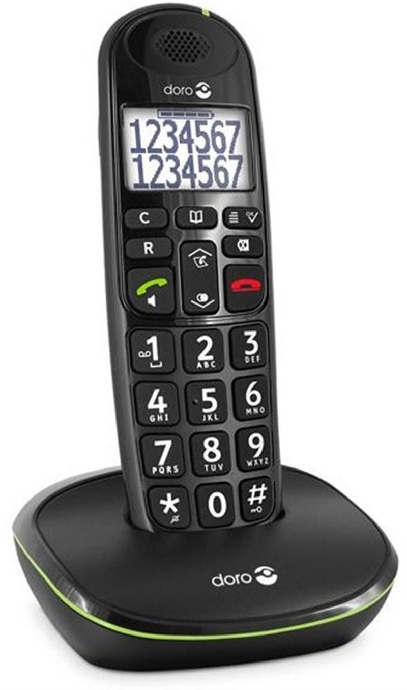 Doro PhoneEasy 110 DECT-telefoon Zwart Nummerherkenning