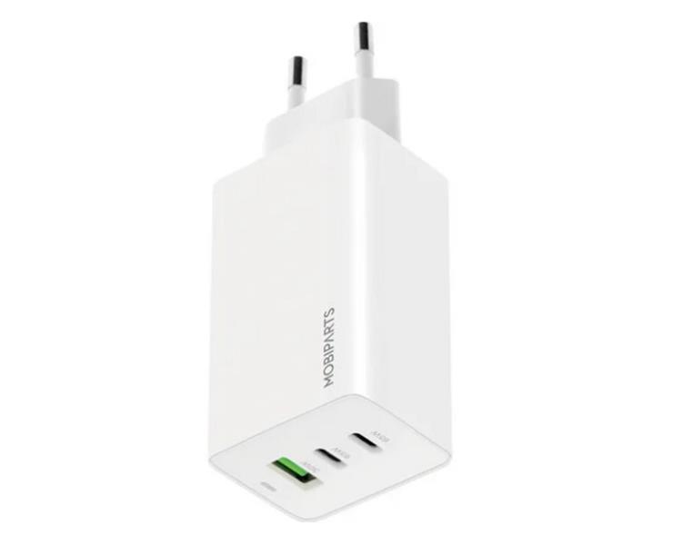 Mobiparts GaN Wall Charger USB-Cx2/USB-A PD 3.0/QC 65W White