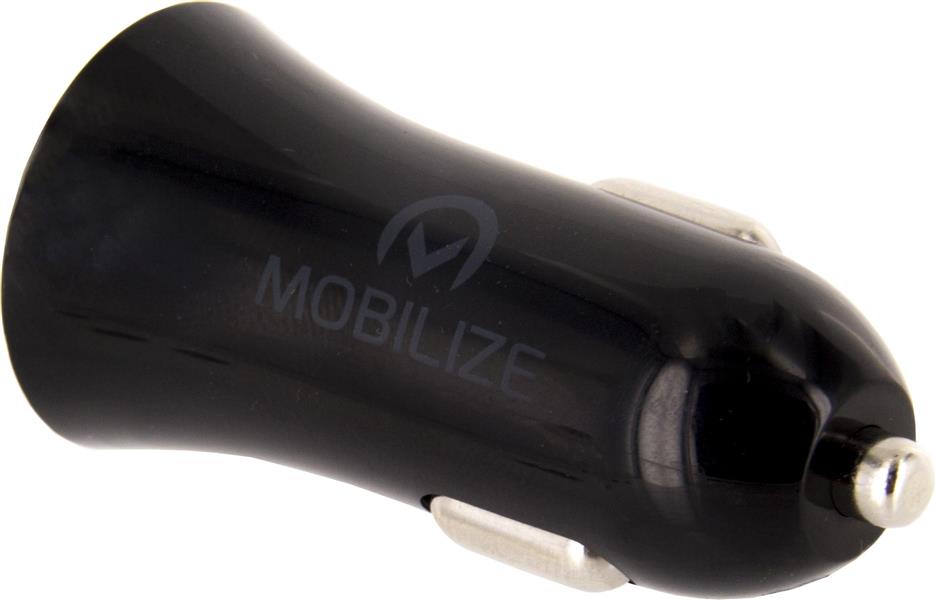 Mobilize Car Charger 2x USB 24W USB to Micro USB Cable 1m Black