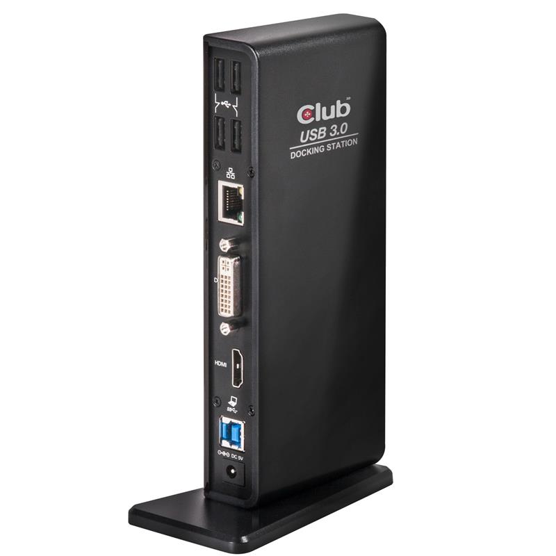 CLUB3D UNIVERSEEL USB 3.0 Type A 1x HDMI 1x DVI ,UTP aansluitingen DisplayLink™ gecertificeerd Docking Station