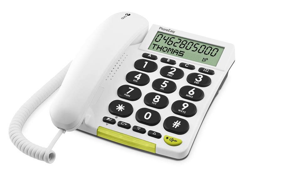 Doro PhoneEasy 312cs Wit Nummerherkenning