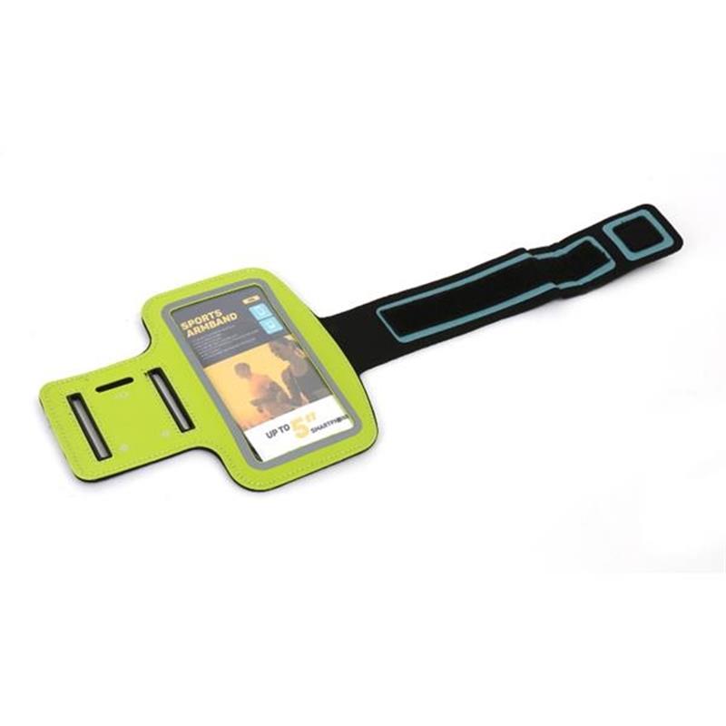 Platinet POSG mobiele telefoon behuizingen 12,7 cm (5"") Armband doos Zwart, Groen, Transparant