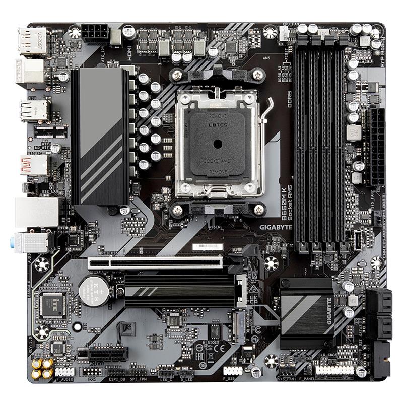 Gigabyte B650M K moederbord AMD B650 Socket AM5 micro ATX