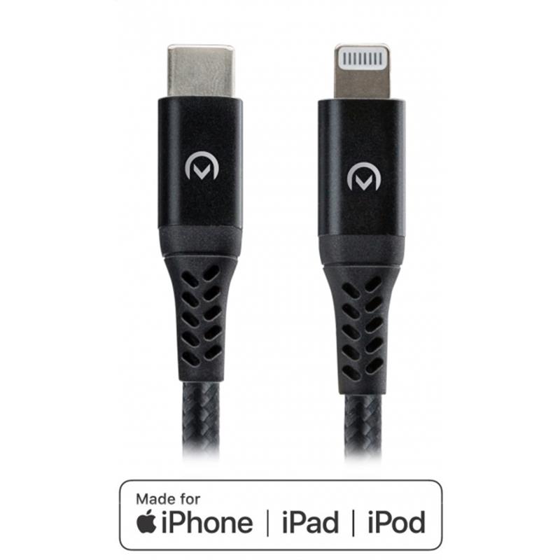 Mobilize Strong Nylon Cable USB-C to MFi Lightning 2m 60W Black