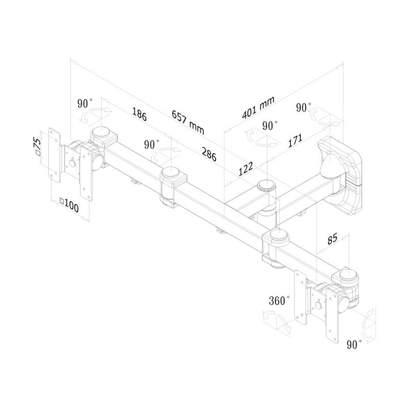 Newstar flatscreen wandsteun