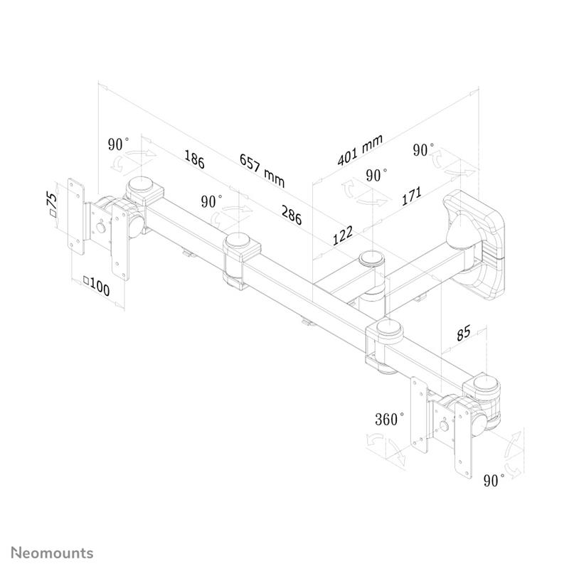 Newstar flatscreen wandsteun