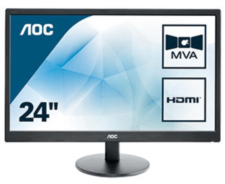 AOC Basic-line M2470SWH LED display 59,9 cm (23.6"") 1920 x 1080 Pixels Full HD Zwart