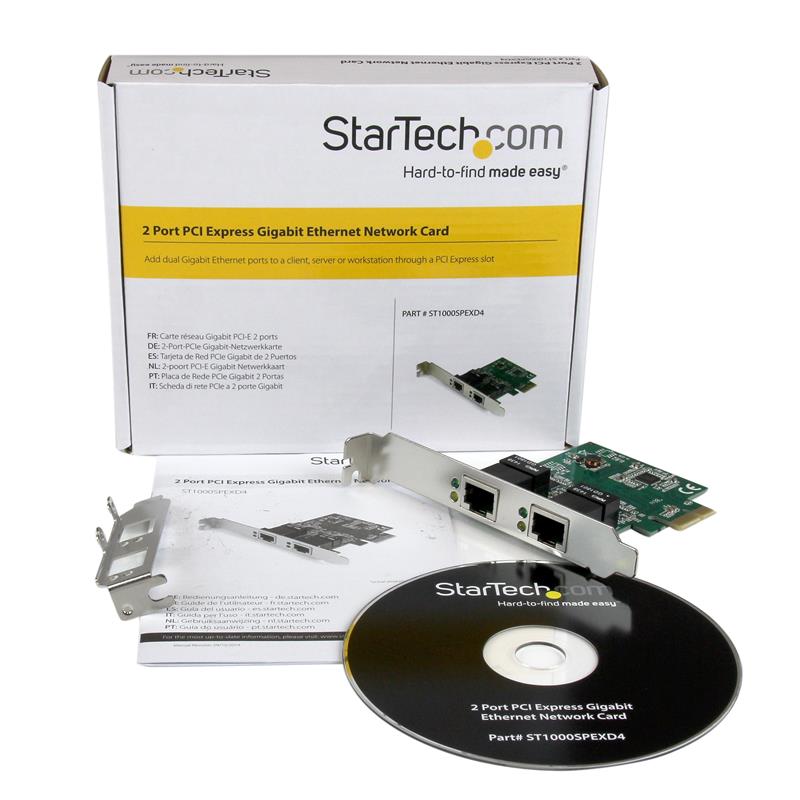StarTech.com 2-poorts gigabit PCI Express server netwerk adapter kaart PCIe NIC
