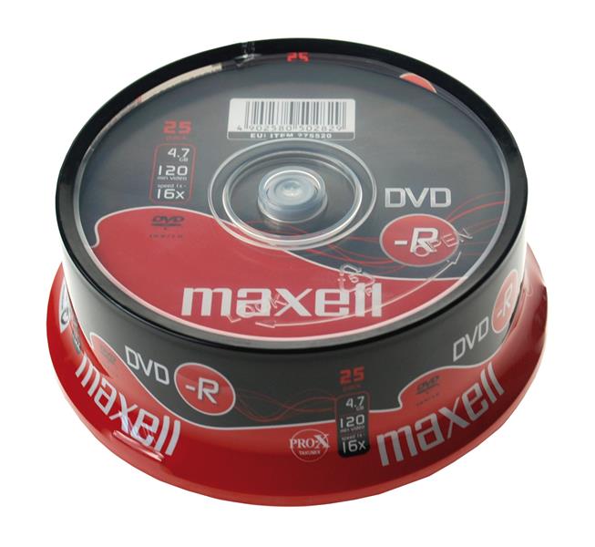 MAXELL DVD-R 4 7GB 16X CAKE*25 275520 30 CN multipack