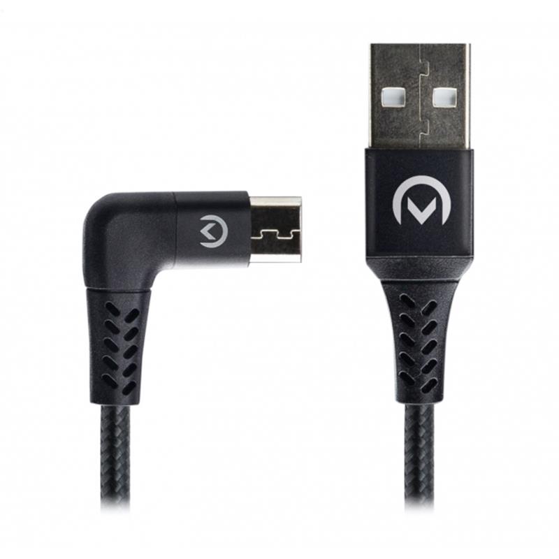 Mobilize Strong Nylon 90 ° Cable Micro USB 1 5m 12W Black