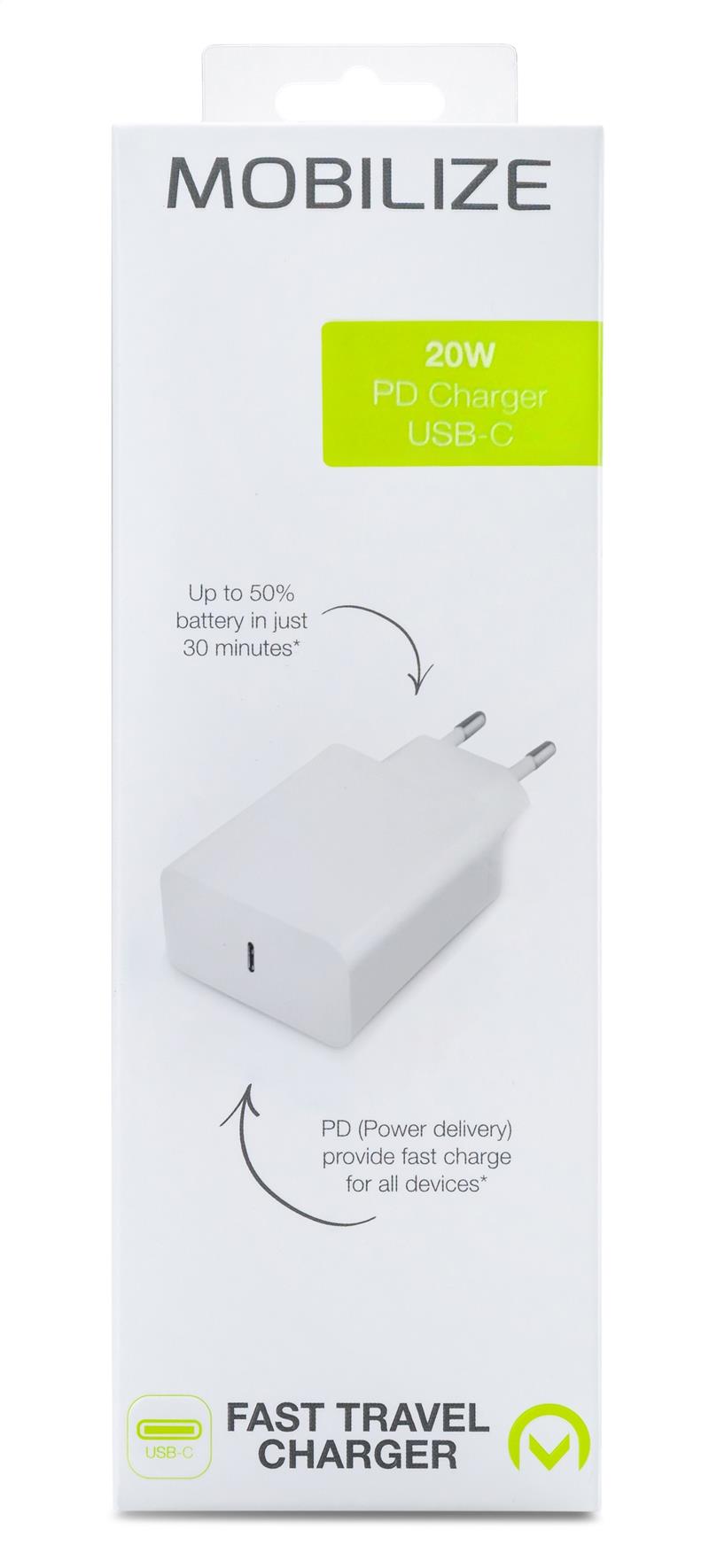 Mobilize Wall Charger USB-C PD 20W White