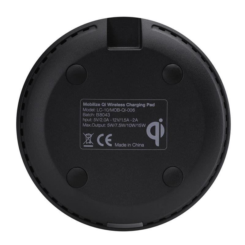 Mobilize Wireless Qi Fast Charger Flat 5W 7 5W 10W 15W Black