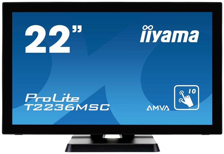 iiyama ProLite T2236MSC-B2 touch screen-monitor 54,6 cm (21.5"") 1920 x 1080 Pixels Multi-touch