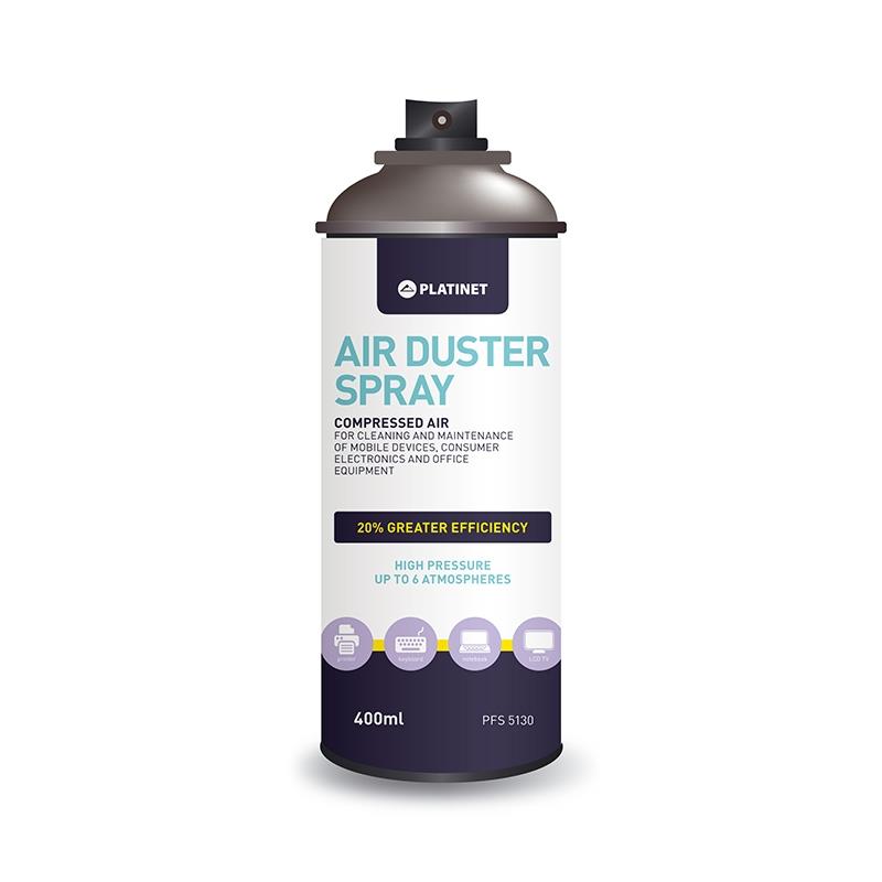 Platinet perslucht spuitbus - air duster - 400ml