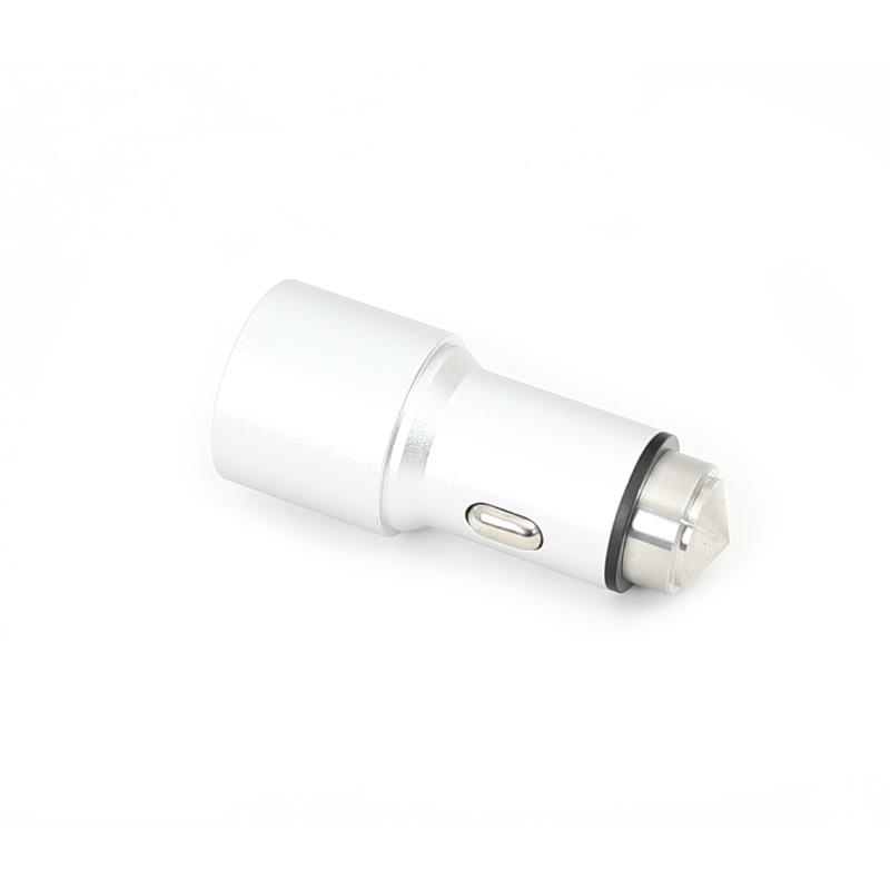 OMEGA CAR CHARGER METAL 2xUSB 5V 2 1A SILVER 43344