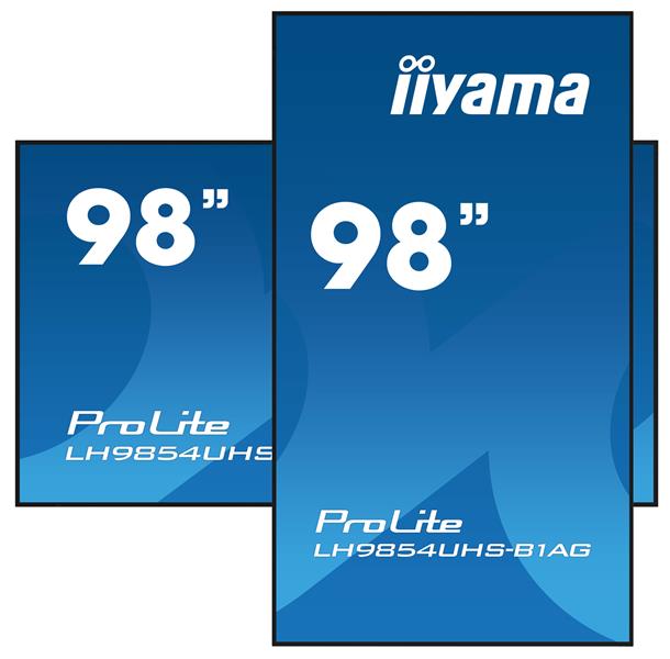 iiyama LH9854UHS-B1AG beeldkrant Digitale signage flatscreen 2,48 m (97.5"") LCD Wifi 500 cd/m² 4K Ultra HD Zwart Type processor Android 11 24/7