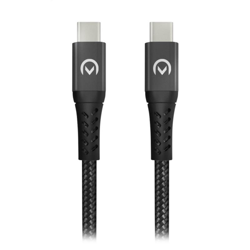 Mobilize Strong Nylon Cable USB-C to USB-C 2m 100W Black