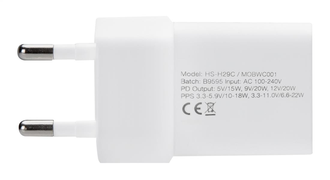 Mobilize Wall Charger USB-C 20W with PD PPS White