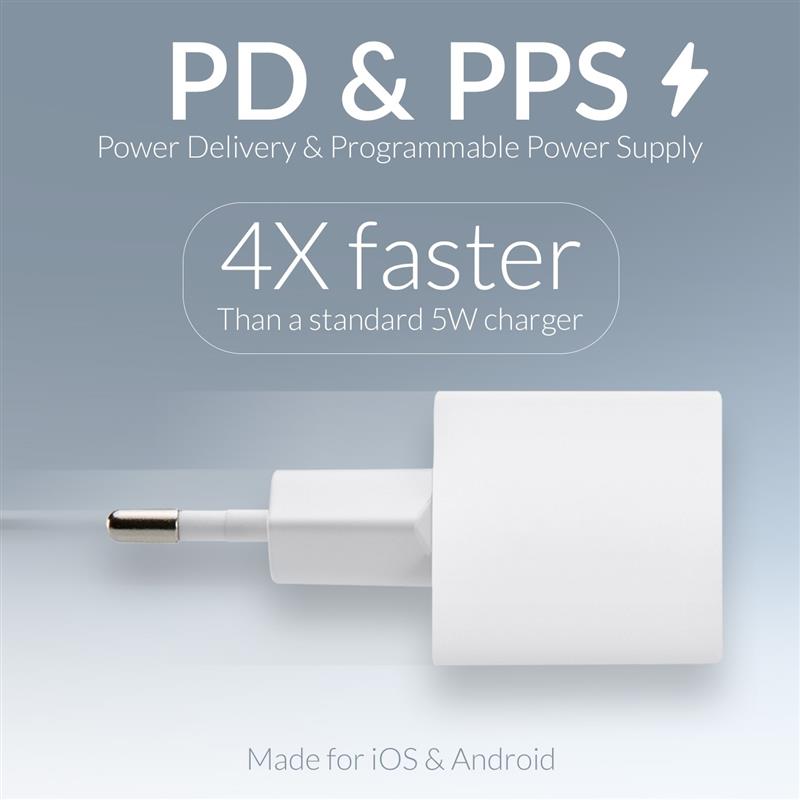 Mobilize Wall Charger USB-C 20W with PD PPS White