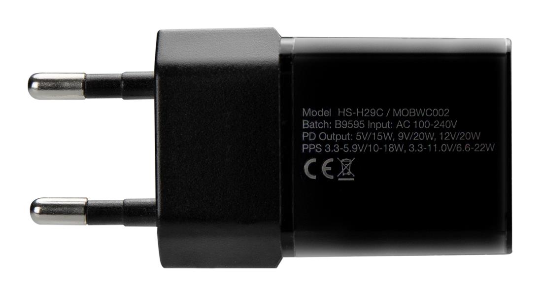 Mobilize Wall Charger USB-C 20W with PD PPS Black