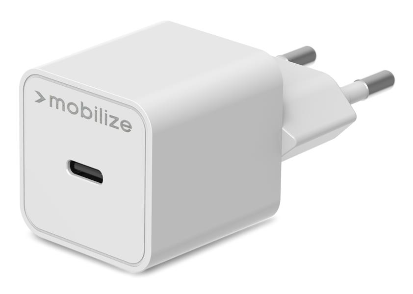 Mobilize Wall Charger USB-C 20W with PD MFi Lightning Nylon Cable 1 2m White