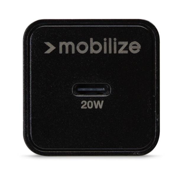 Mobilize Wall Charger USB-C 20W with PD MFi Lightning Nylon Cable 1 2m Black