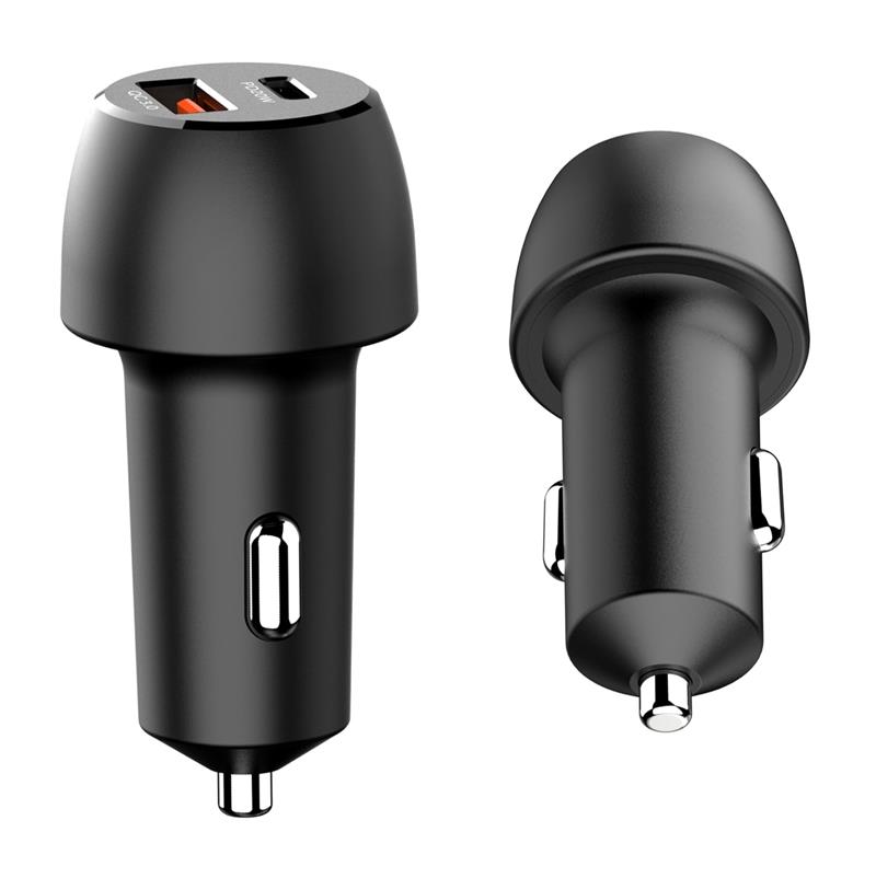 Mobilize Car Charger USB USB-C 38W with PD PPS and QC Black