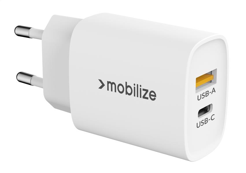 Mobilize Wall Charger USB-C USB 25W with PD PPS White