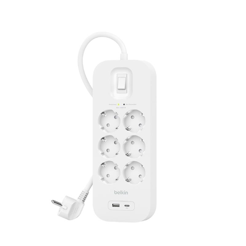 Belkin Connect Wit 6 AC-uitgang(en) 2 m