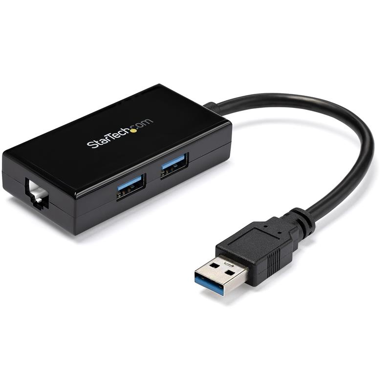 StarTech.com USB 3.0 naar gigabit ethernet netwerk adapter met ingebouwde 2-poorts USB hub
