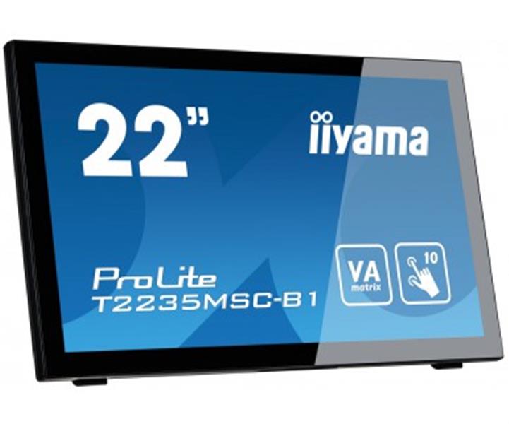 iiyama ProLite T2235MSC touch screen-monitor 54,6 cm (21.5"") 1920 x 1080 Pixels Zwart Multi-touch Tafelblad