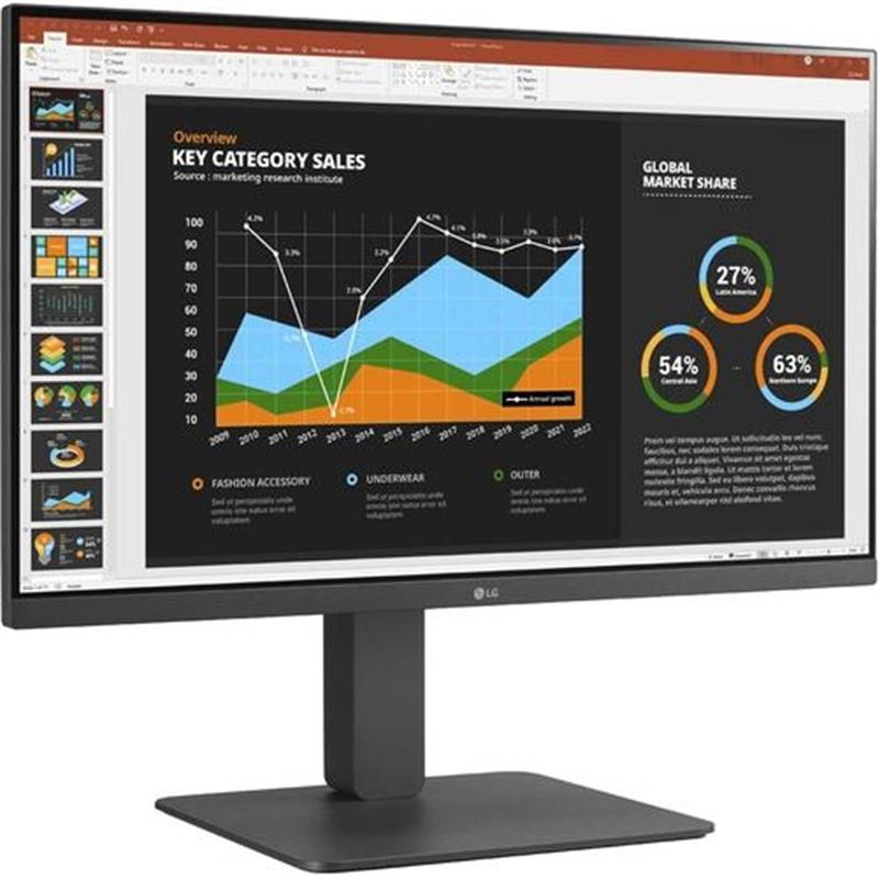 LG MONITOR 24BR550Y-C.AEU 60,5 cm (23.8"") 1920 x 1080 Pixels Full HD LED Grijs