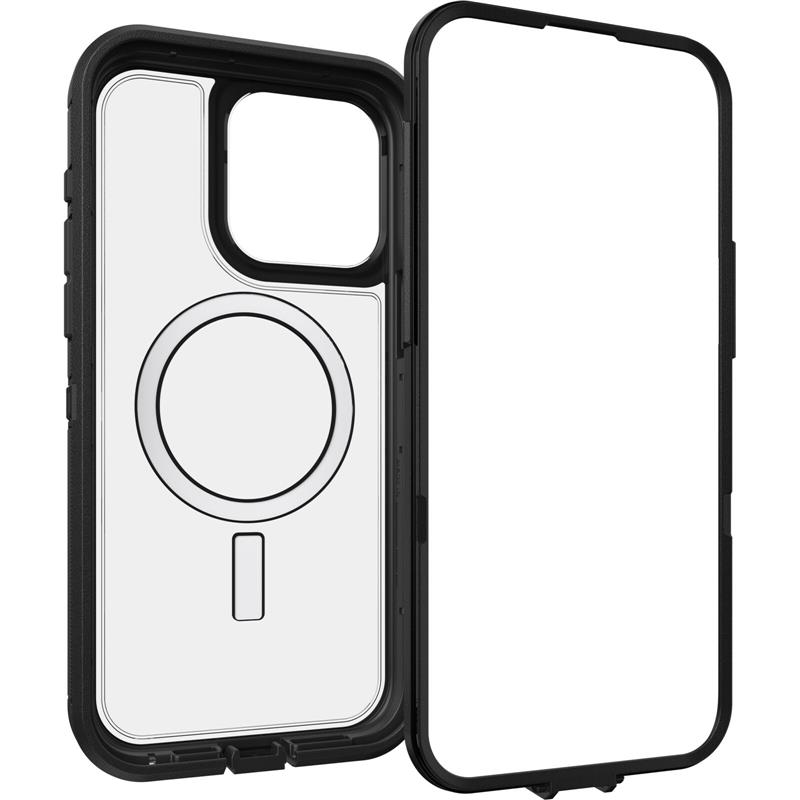 OtterBox Defender XT Series voor iPhone 15 Pro Max, Dark Side (Clear / Black)
