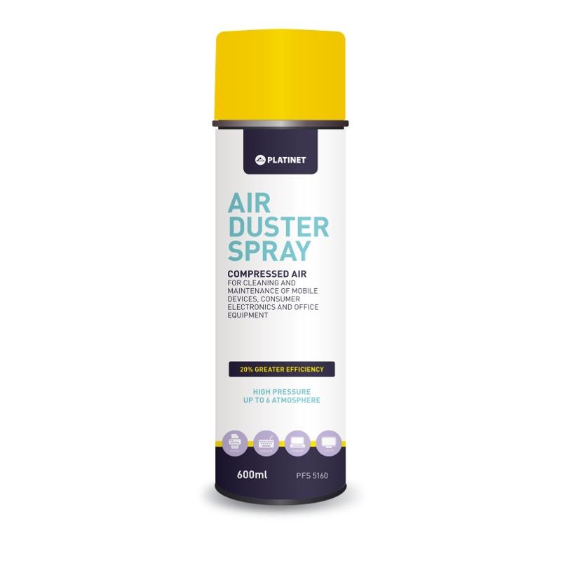 Platinet perslucht spuitbus - air duster - 600ml