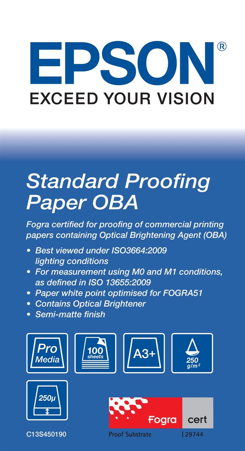 EPSON Stand Proof Pap OBA DIN A3 100 Sh