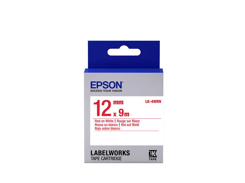 Epson Standard Tape - LK-4WRN Std Red/Wht 12/9