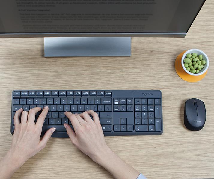 Logitech MK235 toetsenbord RF Draadloos AZERTY Belgisch Grijs