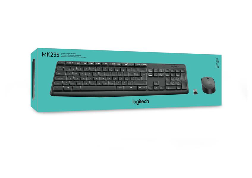 Logitech MK235 toetsenbord RF Draadloos AZERTY Belgisch Grijs